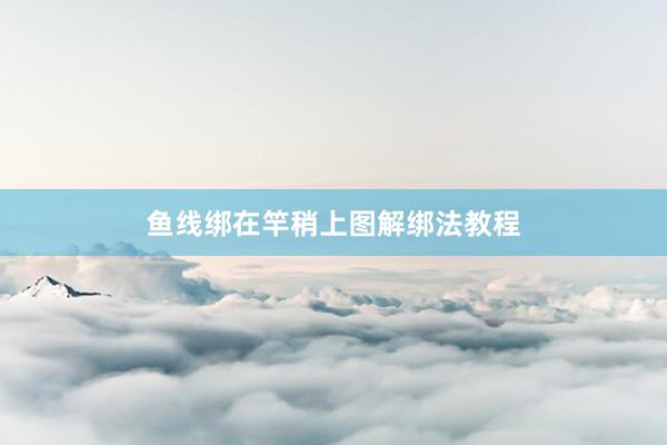 鱼线绑在竿稍上图解绑法教程